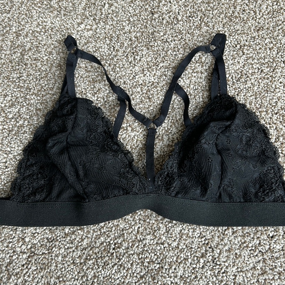 Black lace bralette